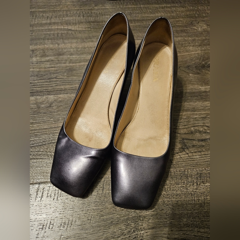 Prada Black Square-Toe Heels